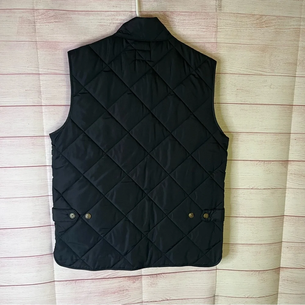 J. Crew Authentic Outerwear Full Zipper Black Vest Size‎ Small